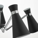 Ceiling Lights - Ash - Black Metal with Chrome 5 Light Centre Fitting Dar-ASH0522 - Ash - Black Metal with Chrome 5 Light Centre Fitting