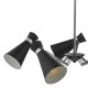 Ceiling Lights - Ash - Black Metal with Chrome 5 Light Centre Fitting Dar-ASH0522 - Ash - Black Metal with Chrome 5 Light Centre Fitting