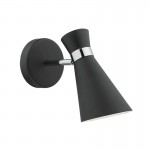Ash - Black & Chrome Wall Lamp Ash - Black & Chrome Wall Lamp