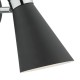 Dar-ASH0722 - Ash - Small Adjustable Black Metal with Chrome Wall Lamp