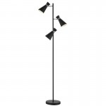 Ash - Adjustable Black & Chrome 3 Light Floor Lamp Ash - Adjustable Black & Chrome 3 Light Floor Lamp