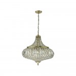 Asmara - Antique Brass 6 Light Pendant with Crystal Asmara - Antique Brass 6 Light Pendant with Crystal