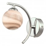 Atiya - Polished Chrome Wall Lamp with Marble Glass Atiya - Polished Chrome Wall Lamp with Marble Glass
