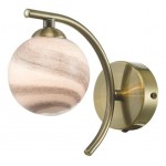Atiya - Antique Brass Wall Lamp with Marble Glass Atiya - Antique Brass Wall Lamp with Marble Glass