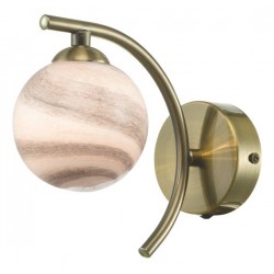 Atiya - Antique Brass Wall Lamp with Marble Glass Atiya - Antique Brass Wall Lamp with Marble Glass