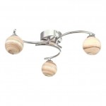 Atiya - Polished Chrome 3 Light Semi-Flush with Marble Glass Atiya - Polished Chrome 3 Light Semi-Flush with Marble Glass
