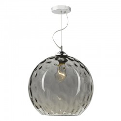 Aulax - Chrome Pendant with Smoked Dimple Glass Aulax - Chrome Pendant with Smoked Dimple Glass