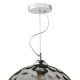 Dar-AUL0110 - Aulax - Smoked Dimple Glass with Chrome Hanging Pendant