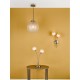Dar-AVA0946 - Avari - Decorative Glass Globe with Satin Nickel 2 Light Wall Lamp