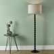 Dar-AZA4922 - Azana - Base Only - Satin Black Wooden Floor Lamp