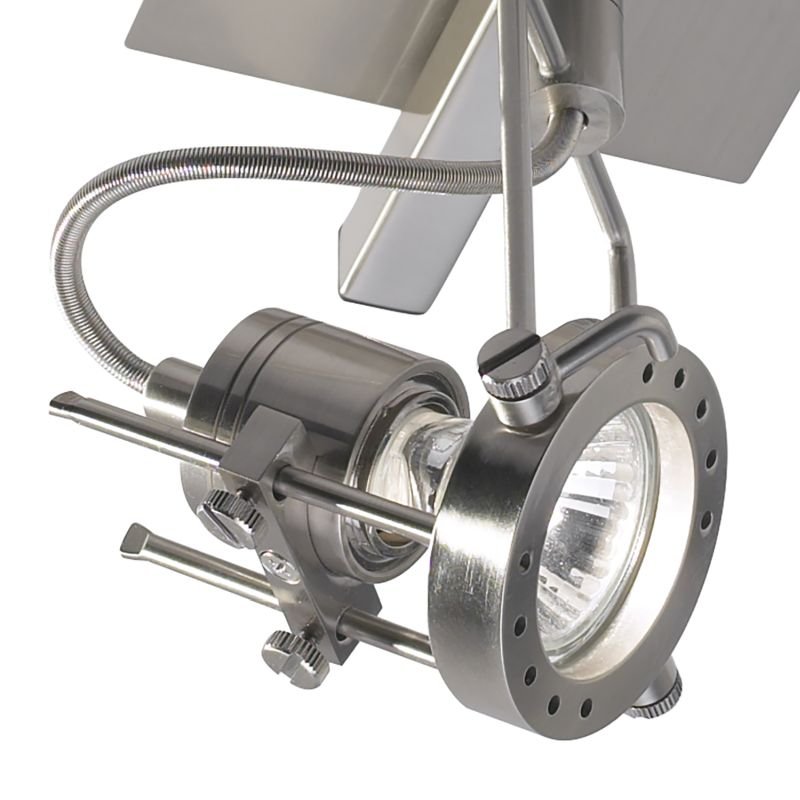 Spot & Downlights - Bauhaus - Satin Chrome Adjustable Swivel Head Spotlights Wall Lamp Dar-BAU0746 - Bauhaus - Satin Chrome Adjustable Swivel Head Spotlights Wall Lamp