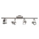 Spot & Downlights - Bauhaus - Satin Chrome Adjustable Swivel Head 4 Light Spotlights Dar-BAU8446 - Bauhaus - Satin Chrome Adjustable Swivel Head 4 Light Spotlights