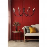 Becca - Matt Black 8 Light Centre Fitting Becca - Matt Black 8 Light Centre Fitting