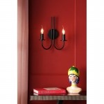 Becca - Matt Black 2 Light Wall Lamp Becca - Matt Black 2 Light Wall Lamp