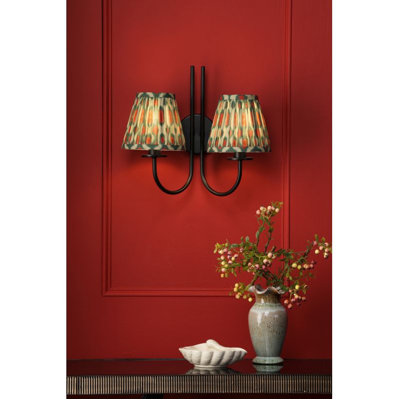 Dar-BEC0922 - Becca - Matt Black 2 Light Wall Lamp