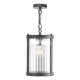 Dar-BIA0122 - Bianka - Matt Black Pendant with Ribbed Glass