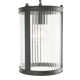 Dar-BIA0122 - Bianka - Matt Black Pendant with Ribbed Glass