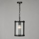 Dar-BIA0122 - Bianka - Matt Black Pendant with Ribbed Glass