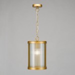 Bianka - Bronze Pendant with Ribbed Glass Bianka - Bronze Pendant with Ribbed Glass