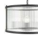 Dar-BIA0322 - Bianka - Matt Black 3 Light Pendant with Ribbed Glass