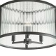 Dar-BIA0322 - Bianka - Matt Black 3 Light Pendant with Ribbed Glass