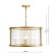 Dar-BIA0363 - Bianka - Bronze 3 Light Pendant with Ribbed Glass