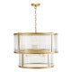 Dar-BIA0663 - Bianka - Bronze 6 Light Pendant with Ribbed Glass