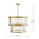 Dar-BIA0663 - Bianka - Bronze 6 Light Pendant with Ribbed Glass