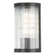 Dar-BIA0722 - Bianka - Matt Black Wall Lamp with Ribbed Glass