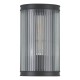 Dar-BIA0722 - Bianka - Matt Black Wall Lamp with Ribbed Glass