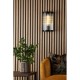 Dar-BIA0722 - Bianka - Matt Black Wall Lamp with Ribbed Glass