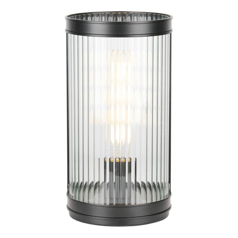 Dar-BIA4222 - Bianka - Matt Black Table Lamp with Ribbed Glass