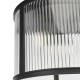 Dar-BIA5322 - Bianka - Matt Black 3 Light Flush with Ribbed Glass