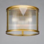 Bianka - Bronze 3 Light Flush with Ribbed Glass Bianka - Bronze 3 Light Flush with Ribbed Glass