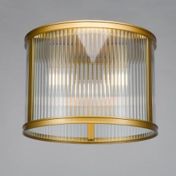 Bianka - Bronze 3 Light Flush with Ribbed Glass Bianka - Bronze 3 Light Flush with Ribbed Glass