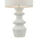 Dar-BID422 - Bidelia - White Table Lamp with White Linen Shade