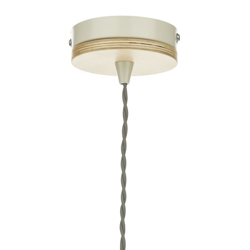 Ceiling Lights - Blyton - Retro Cream with Wood Single Hanging Pendant Dar-BLY0143 - Blyton - Retro Cream with Wood Single Hanging Pendant