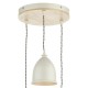 Ceiling Lights - Blyton - Retro Cream with Wood 3 Light Cluster Pendant Dar-BLY0343 - Blyton - Retro Cream with Wood 3 Light Cluster Pendant