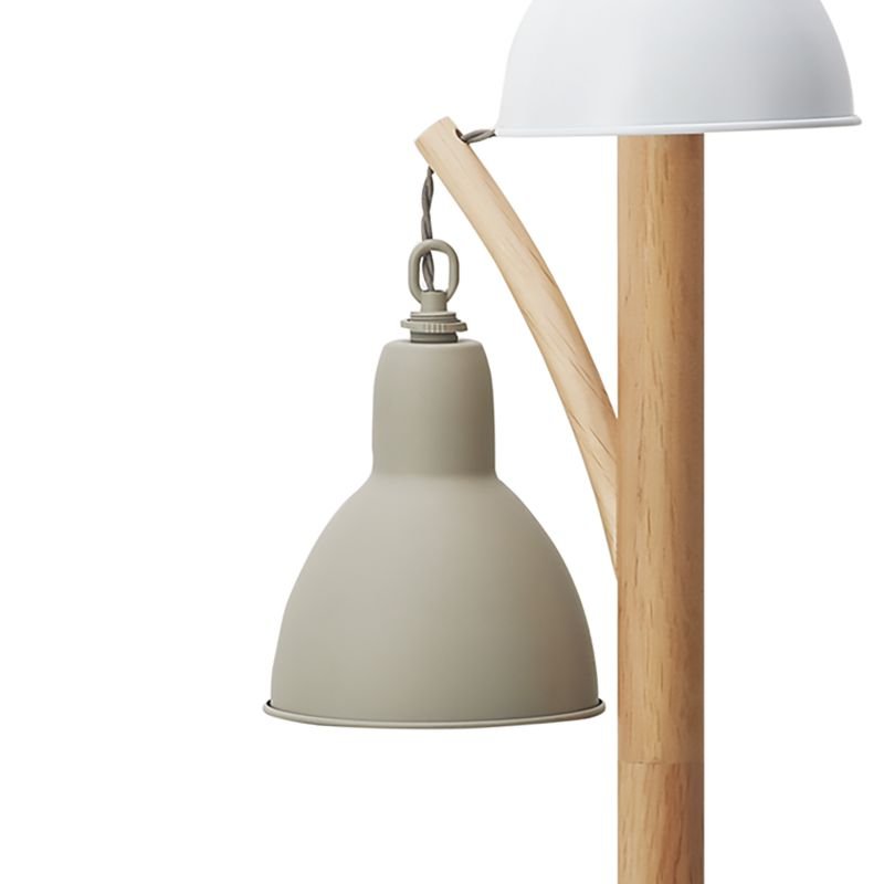 Table & Floor Lamp - Blyton - Retro Cream with Wood 3 Light Floor Lamp Dar-BLY4943 - Blyton - Retro Cream with Wood 3 Light Floor Lamp