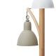 Dar-BLY4943 - Blyton - Retro Cream with Wood 3 Light Floor Lamp