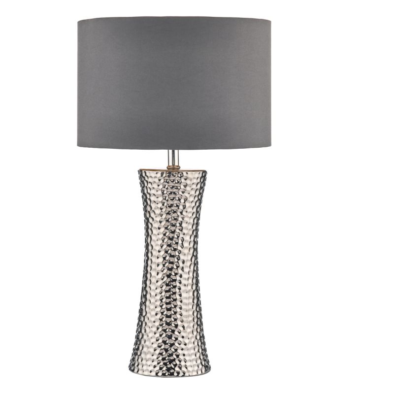Dar-BOK4232-X - Bokara - Gray Shade & Silver Table Lamp