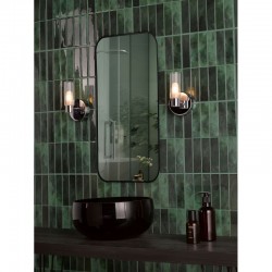 Bolton - Chrome Wall Lamp with Frosted & Ribbed Glass IP44 Bolton - Chrome Wall Lamp with Frosted & Ribbed Glass IP44