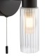 Dar-BOL0922 - Bolton - Black 2 Light Wall Lamp with Frosted & Ribbed Glass IP44