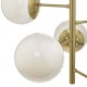 Dar-BOM0535 - Bombazine - Natural Brass & Opal Glass 5 Light Centre Fitting