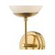 Dar-BOM0735 - Bombazine - Natural Brass & Opal Glass Wall Lamp