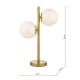 Dar-BOM4235 - Bombazine - Natural Brass & Opal Glass 2 Light Table Lamp