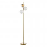 Bombazine - Natural Brass 3 Light Floor Lamp with Opal Glass  Bombazine - Natural Brass 3 Light Floor Lamp with Opal Glass