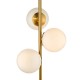 Dar-BOM4935 - Bombazine - Natural Brass & Opal Glass 3 Light Floor Lamp