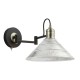Dar-BOY7175 - Boyd - Antique Brass & Black Wall Lamp with Prismatic Clear Glass