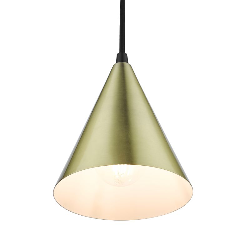 Ceiling Lights - Branco - Satin Gold & Black Single Pendant Wisebuys-BRA0141 - Branco - Satin Gold & Black Single Pendant